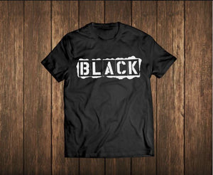 Black Cotton "Black" Tee