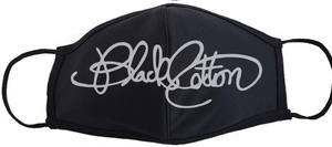 BLACK COTTON "Signature" Face Mask (BLACK)