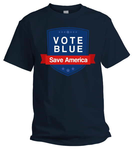 VOTE BLUE/SAVE AMERICA T-SHIRT (Navy)