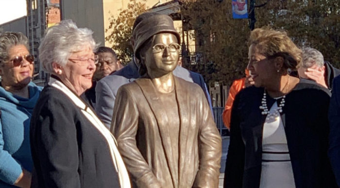 Rosa Parks honored with a statue in Montgomery, Alabama
