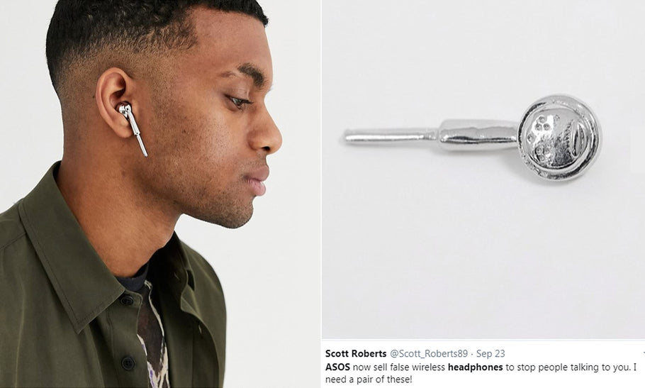 ASOS sells faux wireless headphones as Fashion accessories