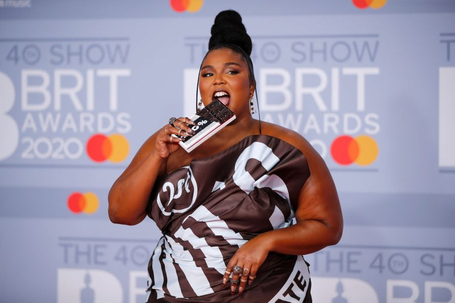 Lizzo Hits 2020 Brit Awards Red Carpet Dipped In Chocolate Bar Gown