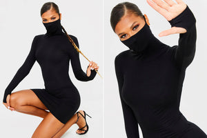 Turtleneck Dress with Facemask  Sells Out After Supermodel's Sister Rocks It