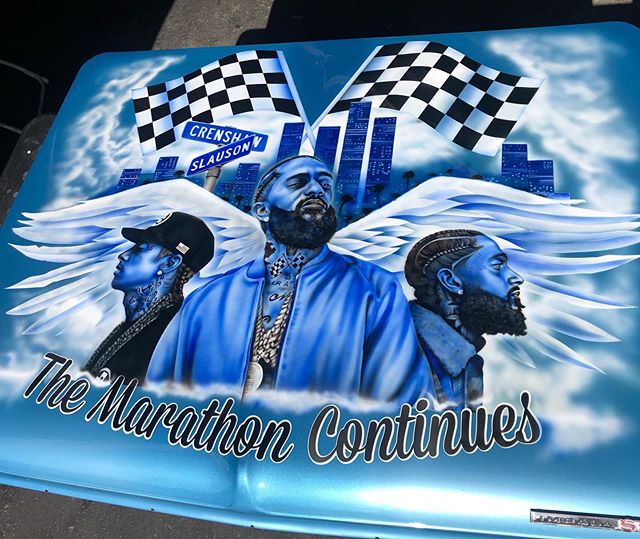 Nick Cannon Pimps Out His Impala with Custom Nipsey Hussle Tribute
