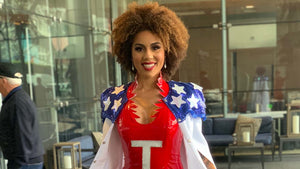 Joy Villa wears pro-Trump gown to Grammys: 'Impeached and re-elected'