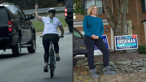 Cyclist who lost her job for flipping off President Trump's motorcade wins local office in Virginia