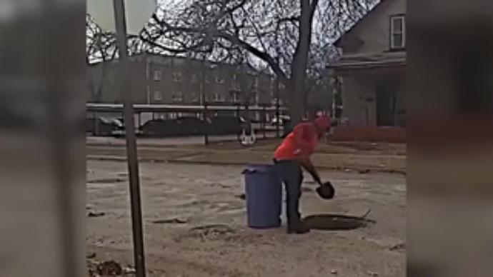 Michigan boy, 12, fed up with potholes, decides to fix them himself