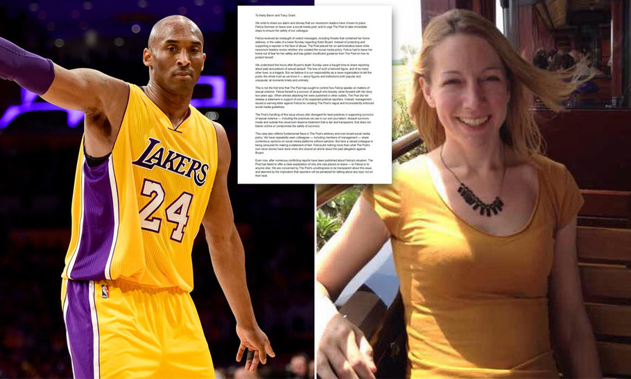 Washington Post reinstates reporter who it suspended over Kobe Bryant tweets