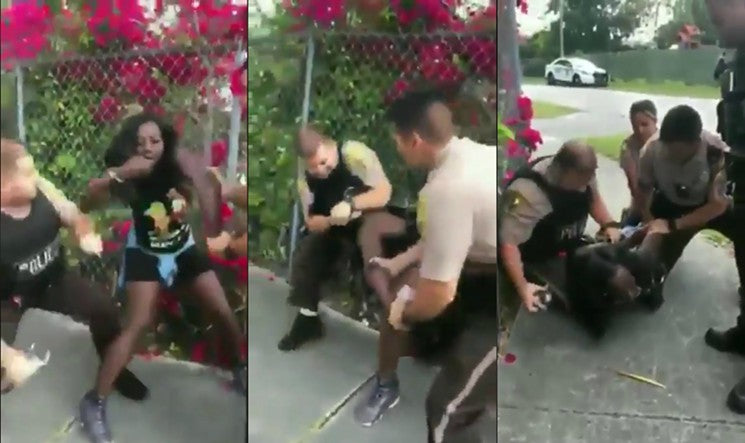 Officer Suspended After Video Shows Woman Who Called Police Put In A Headlock