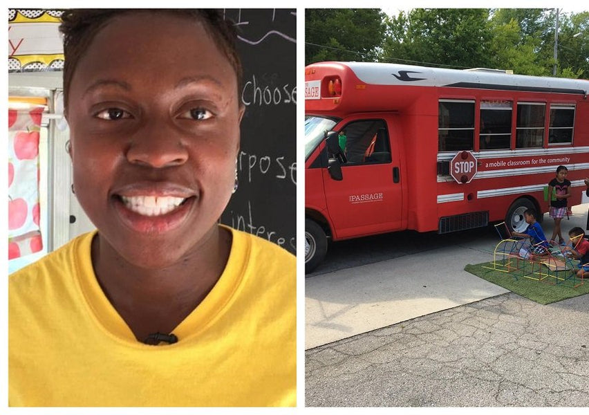 Tennessee teacher converts bus into classroom to bring education to low-income areas.