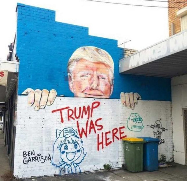 NYC authorities build fake wall to catch Trump-loving graffiti artist