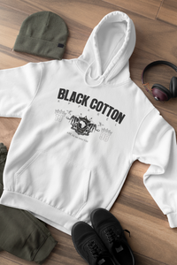 Black Cotton "Since 98" Hoodie - WHITE
