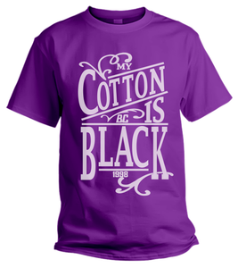 Black Cotton "My Cotton"  Shirt (PURPLE)