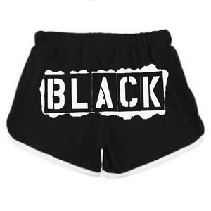 Black Cotton *Black* Shorts (BLACK)